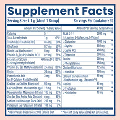 Nutrition label showing zero sugar and keto-friendly claim