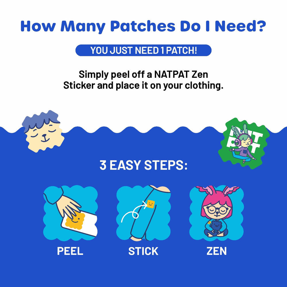 Colorful Zen Patch stickers with animal designs