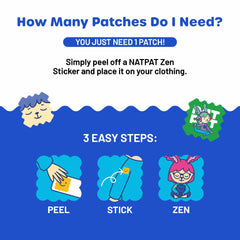 Colorful Zen Patch stickers with animal designs