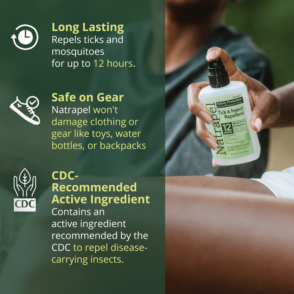 Natrapel travel-size bug spray 3.4 oz for on-the-go protection.