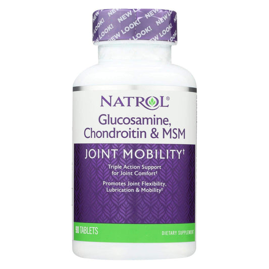 Natrol Glucosamine Chondroitin MSM 90 tablets packaging