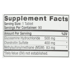 Bottle of Natrol Glucosamine Chondroitin MSM supplement for joint health