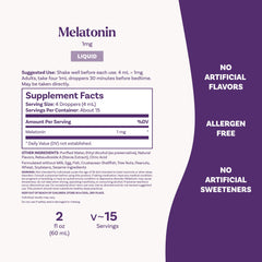 Close-up of Natrol berry-flavored melatonin liquid dropper