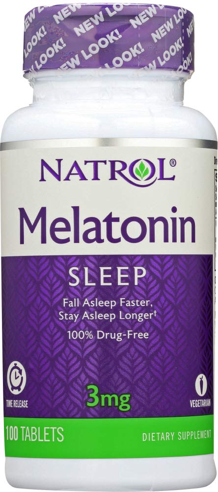 Natrol Melatonin 3 mg Time Release bottle, 100-count, pack of 4