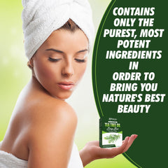 Natrulo Tea Tree Oil Soap Bar texture detail shows artisanal cleansing bar.