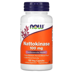 NOW Foods Nattokinase 100 mg VCaps bottle front view