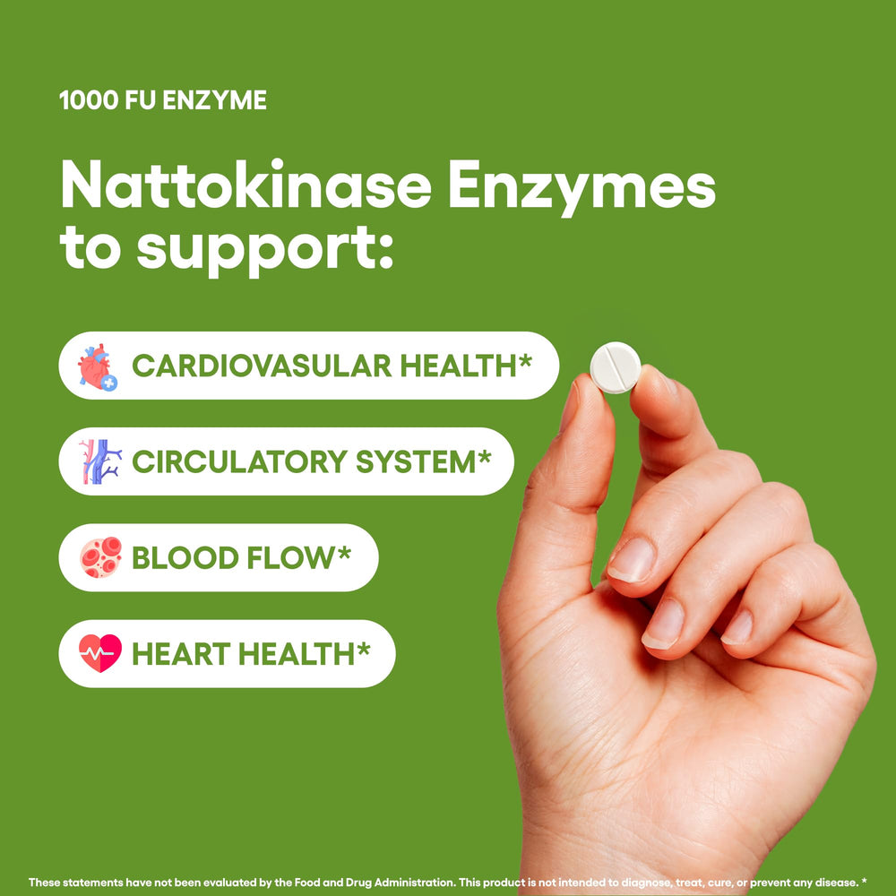 Close-up of nattokinase tablets