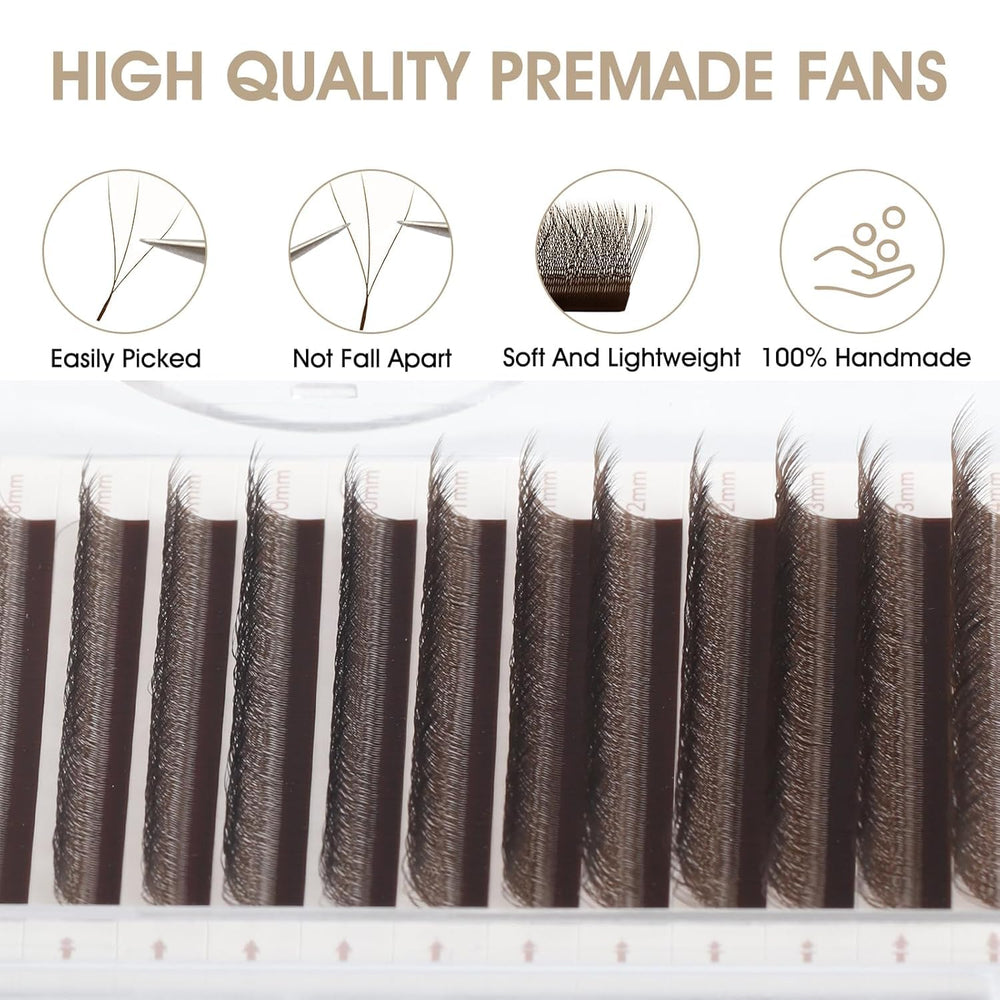 Packaging tray of NATUHANA lash extensions organized for use