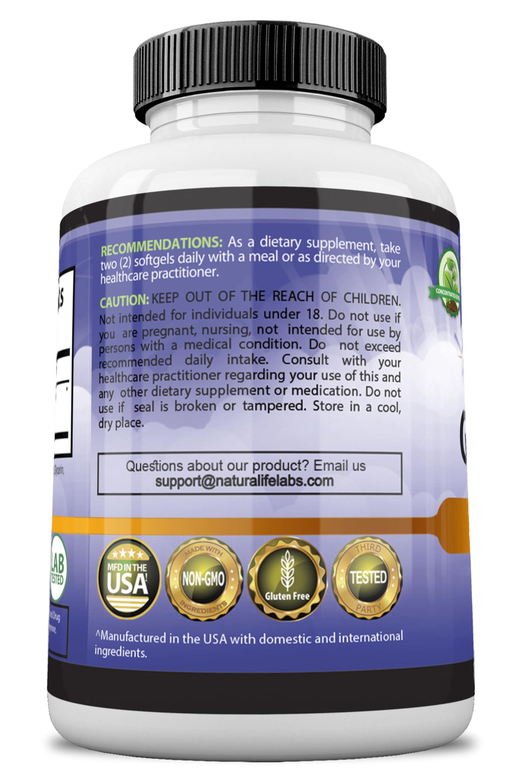 Non-GMO, gluten-free NaturaLife Odorless Garlic packaging