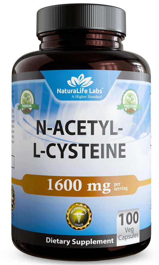 NaturaLife NAC 1600 mg bottle label