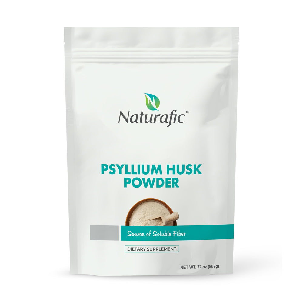 Front view of Naturafic Psyllium Husk Powder Unflavored 32oz package