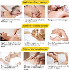 Natural body oil with ginger, arnica, and vitamins