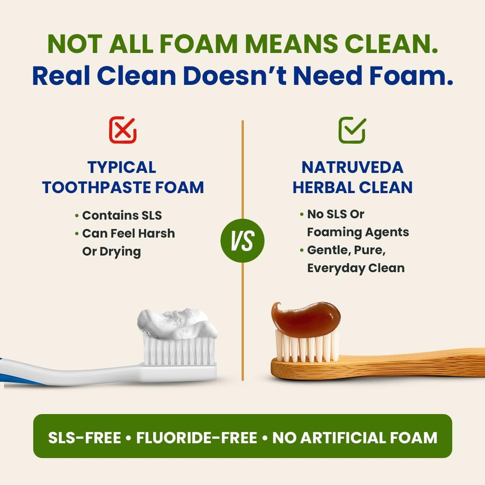 Natural brown color toothpaste from real herbs