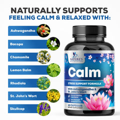 Natural Calm bottle showing vegan, non-GMO, and gluten-free icons