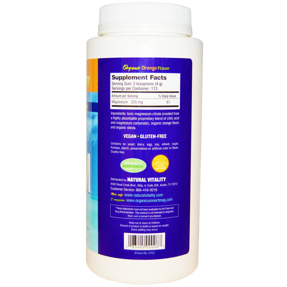 Natural Calm Orange packaging with bottle and label
