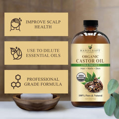 Natural castor oil for skin and body applications