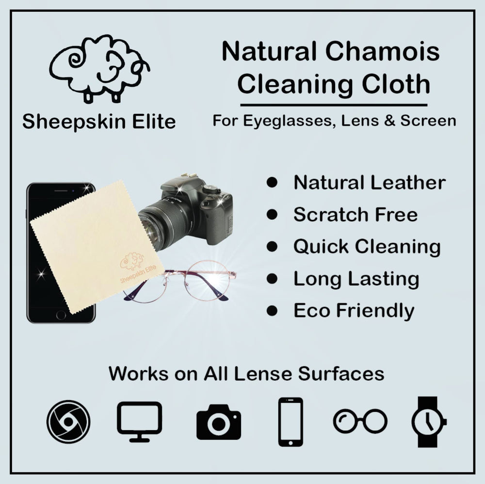 Chamois cleaning cloths being used on screens