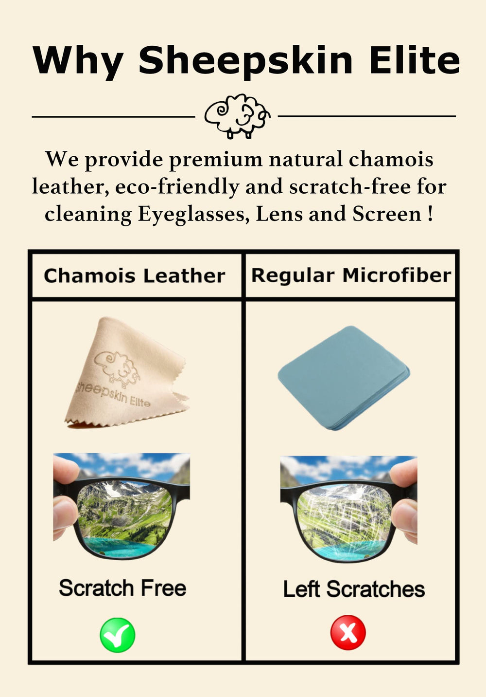 Pack of four small chamois cleaning cloths for electronics