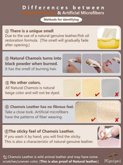 Reusable 12x12 natural chamois cleaning cloth, hand-washable