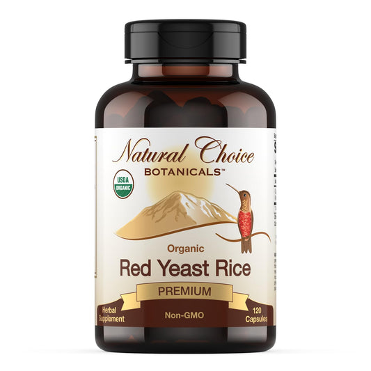 Box of Natural Choice Botanicals Certified Organic Red Yeast Rice 120 capsules