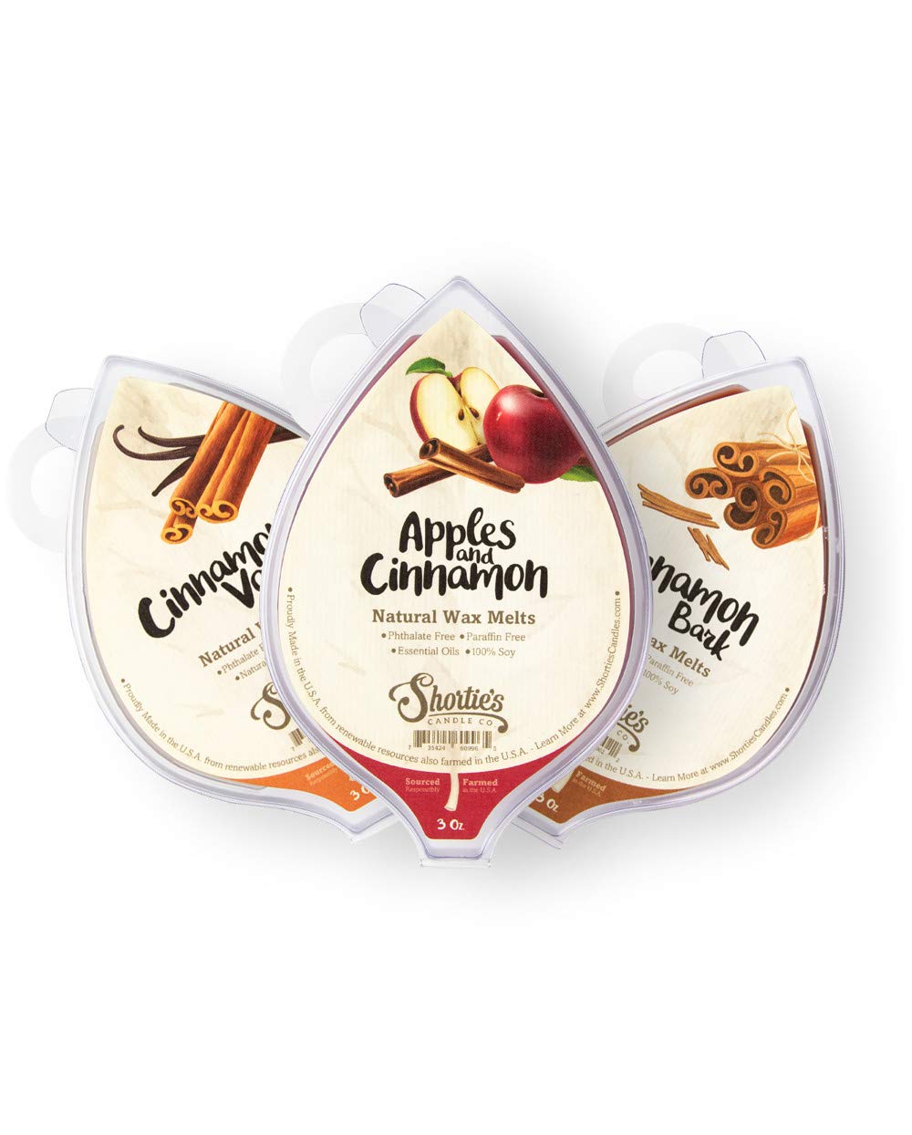 Apples & Cinnamon scented soy wax melt bar (3oz)