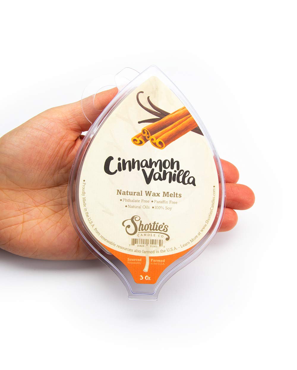 Cinnamon Vanilla scented soy wax melt bar (3oz)