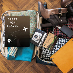 Charcoal dental floss picks in travel case
