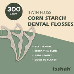 Unboxed mint twin floss picks in kraft box