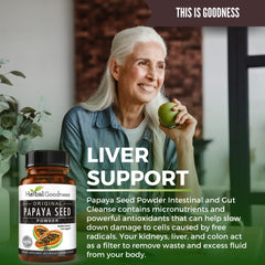 Natural detox packaging for papaya seeds capsules 60ct