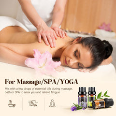 A diffuser releasing fragrance with essential oils