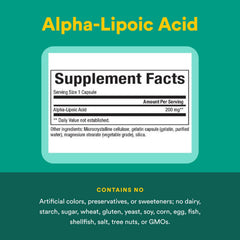 Natural Factors Alpha-Lipoic Acid bottle on a clean surface
