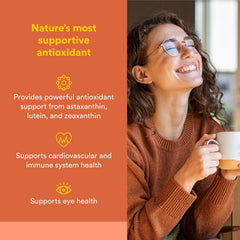 Front label of NATURAL FACTORS Astaxanthin Plus 4Mg bottle
