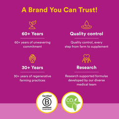 Third-party tested GMO and contaminants badge on packaging