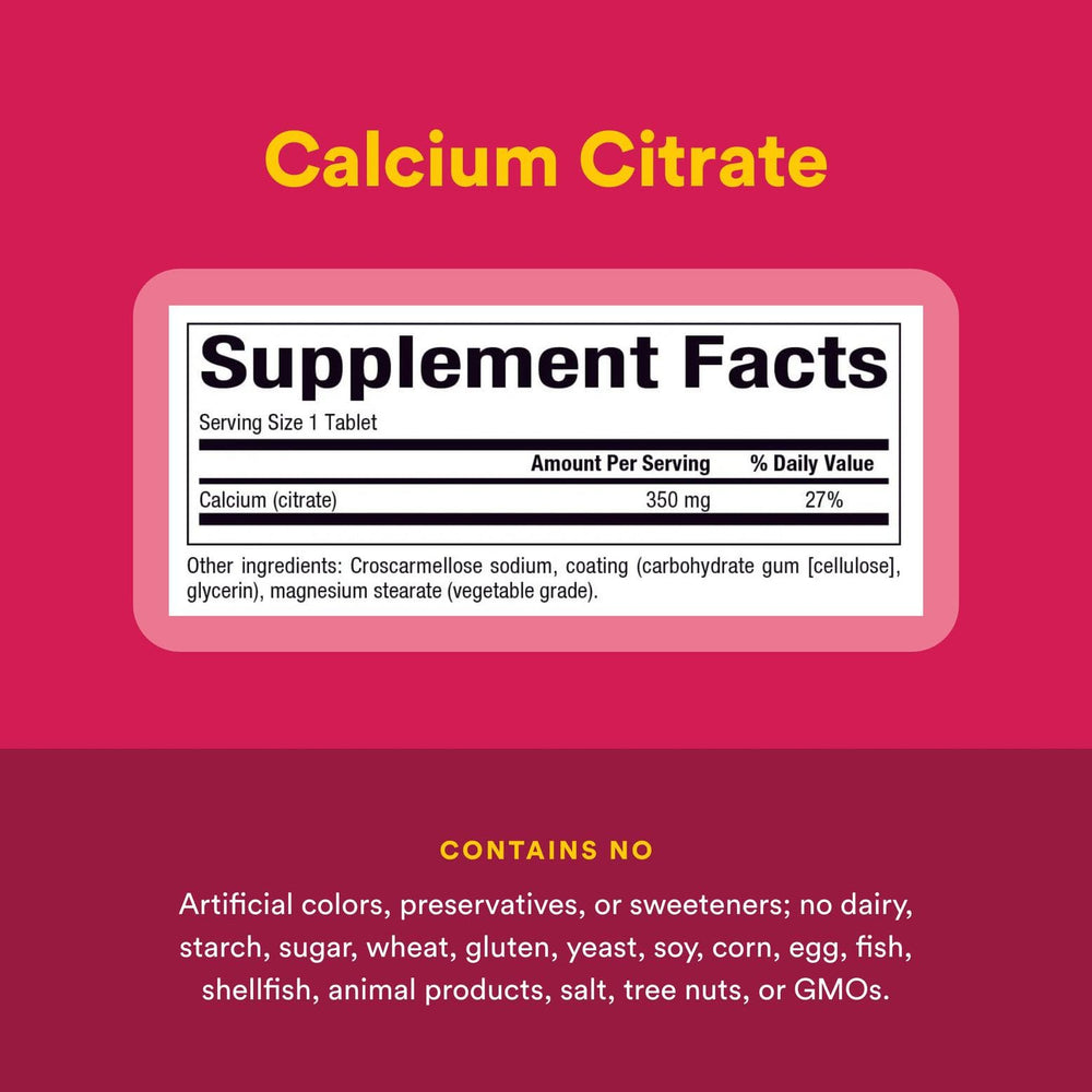 Natural Factors Calcium Citrate bottle on white background