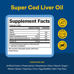 Front label of Natural Factors Cod Liver Oil bottle
