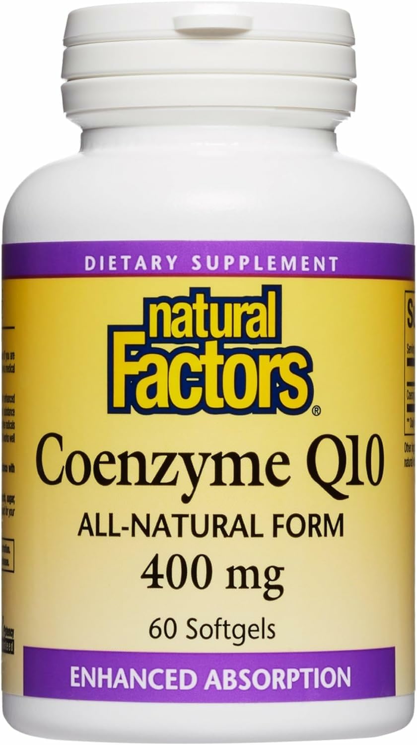 Natural Factors CoQ10 400 mg softgels bottle - hero image