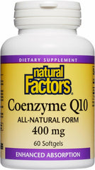 Natural Factors CoQ10 400 mg softgels bottle - hero image