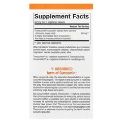 Close-up of CurcuminRich Theracurmin 60 mg capsules