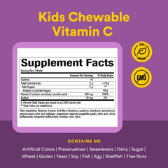 Fruit-flavored chewable Vitamin C wafers for kids