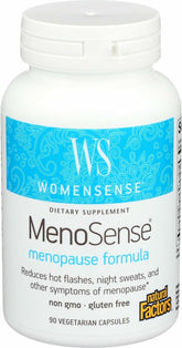 Natural Factors MenoSense capsules bottle for menopause support
