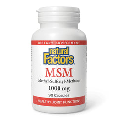 Natural Factors MSM 90 capsules packaging