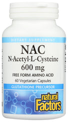 Natural Factors N-Acetyl-L-Cysteine 600 mg bottle