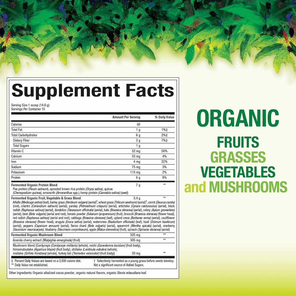 Natural Factors Organic Greens 7.7 oz unflavored packaging