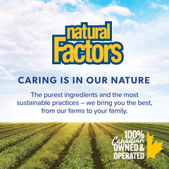 Natural Factors brand logo with ISURA testing badge