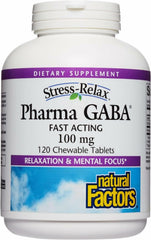 Natural Factors Pharma GABA bottle and label.