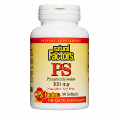 Bottle of Natural Factors phosphatidylserine 30 softgels