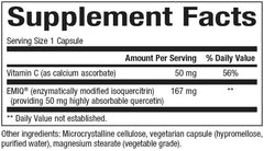 Natural Factors Quercetin EMIQ label close-up