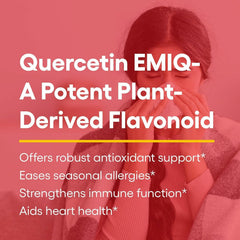 Vitamin C and quercetin EMIQ supplements arrangement