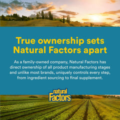 Retail packaging display of Natural Factors ReliefBiotic Probiotic 30 CT
