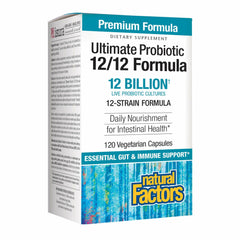 Bottle label of Natural Factors Ultimate Probiotic 12/12 Formula